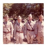 Four senior members of the Texas A&M Corps of Cadets